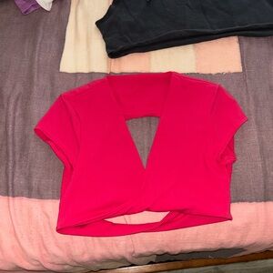 Oner active short sleeve twist top